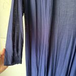 Invoire Cardigan Womens Large Long Lightweight Open Front Duster Sweater Blue Photo 2