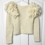 Isabel Marant Runway Sully Jumper Fringe Shoulder Sweater Ecru Size FR 36 Small Photo 0
