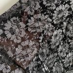 Frederick's of Hollywood Frederick’s of Hollywood Nightie Lingerie Black Silver Sexy Small Metallic Photo 6