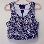 Jones New York  Sport Classic Print Crop top Built In Bra Sports Tank! Photo 1