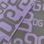 Dolce & Gabbana  Black and Purple Wool Scarf EUC Photo 1