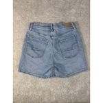 American Eagle Shorts Womens 2 Blue Relaxed Strigid Distressed Denim Mid Thigh Photo 1
