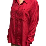 Jonathan Martin Silk Vintage 90s Long Sleeve Double Pocket Button Up Blouse M Photo 1