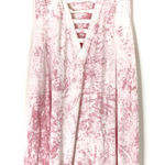 American Eagle | Pink Tie Dye Tunic Tank Laced V-Neck Womens Large Photo 0