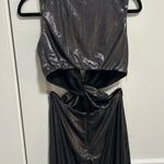 Petal and Pup  Metallic Silver Maxi Dress Photo 2