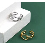 Boutique Minimalist Knot Ring | 14k Yellow Gold Plated Sterling Silver Photo 10