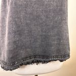 Altar'd State Black Distressed Burnout Fringe Button Up Back Sleeveless Blouse M Photo 2