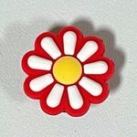 Crocs Red Daisy Flower Floral Shoes Shoe Charm Jibbitz 🌹✨ Photo 0