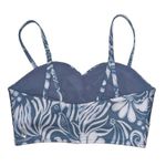 Free People NWT Movement Double Take Printed Blue Crop Top in Floral Combo M Photo 3