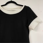 Vintage Zoet Black & White Contrast Trim Bodycon Midi Dress Womens 6 Academia Photo 5