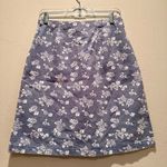 Christopher & Banks 2000s Blue White Floral Pencil Skirt Size 4 100% Cotton Photo 1