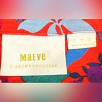Anthropologie Maeve Blithe Button Down Fruit Floral Red / Blue Colorful Bows 4 Photo 3