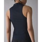 Urban Outfitters UO Party Girl Cotton-Blend Button Down Sleeveless Shirt Black Photo 1