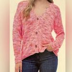 Neon Knit Cardigan XL Pink Photo 0