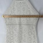 Open Edit  White Lace Crochet High‎ Neck Halter A-Line Mini Cocktail Dress Size L Photo 12