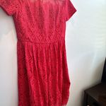 Maggy London  Red Lace Midi Dress Photo 2