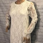 Dee Elly White Lace Overlay Long Sleeve Dr… Photo 3