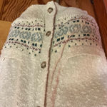 Vintage 90s Grandpa Linen Sweater Vest Button Front Neutral Knit Size XL Photo 3