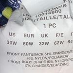 TRIMSHAPER ONE PIECE SWIMSUIT WO PLUS SIZE 30 VIVID PRINT SIDE RUSHING EUC CLEAN Black Photo 2