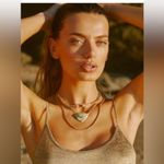 Anthropologie  Sleeveless Heather Shine Draped Back Maxi Dress Size Small Photo 2