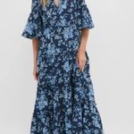 Tuckernuck Womens Twilight Garden Jenna Blue Floral Maxi Dress Sz L NWT Photo 1