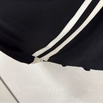 Norma Kamali  Black White Side Stripe Swing Mini Dress Womens XS Sleeveless Photo 3