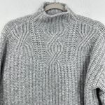 Aerie  Womens XS Gray Cable Knit‎ Mock Neck Pullover Sweater Casual Warm Cozy Photo 1