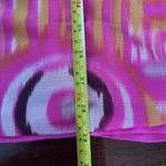INC International Concepts Vibrant Pink yellow one long sleeve mini dress Size M Photo 5