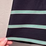 Club Monaco  Navy Blue Green White Striped Tonni Skirt Size Large‎ Silk Photo 1