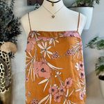EXPRESS Mustard Floral Cami Top - Size Large Photo 1
