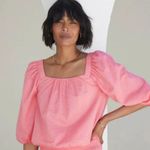 AYR The Midsummer Top Size Medium Japanese Crinkle Cotton Pink Photo 0