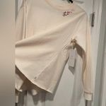 Balance Collection NWT  Size S Cream Embroidered Ombré Love Soft Crew Sweatshirt Photo 7