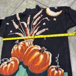 Vtg Halloween Pumpkin Harvest Embroidered Sweater M Grandma RARE Premimum Boho Black Size M Photo 4