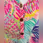 Lilly Pulitzer 100% Silk Tunic Top. Amelia Island Roar of the Seas. Size Medium Photo 5