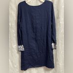 Buckhead Betties Women’s Size Large Tunic Dress Bell Sleeve Navy Print NWT Photo 1
