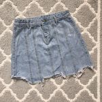 Boutique High Waisted Patch Denim Mini Skirt Photo 1