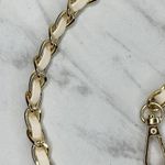 Faux Leather Woven Gold Tone Chain Link Purse Replacement Strap ✨ Photo 8