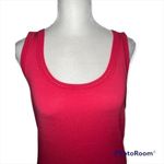 Etcetera Etcetra Vibrant Coral Pink Tank Top Ribbed Neckline Sleeveless Casual Sz M NWT Photo 1