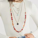 Free People  Boho Multi Layered Evil Eye Necklace Photo 2