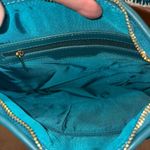 Melie Bianco Anthropologie The Brigitte Satchel by Melie‎ Bianco Raffia Edition turquoise NEW Photo 5