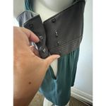 Proenza Schouler Silk Size 6 Halter Twist Back Bustier Green Gray Top Blouse Photo 3