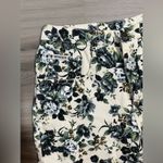 Vintage 1980s Not Guilty White Blue Coquette Floral High Rise 100% Cotton Shorts Size L Photo 2