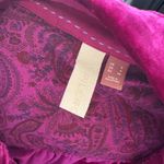 Pilcro and the Letterpress Anthropologie Pilcro Velvet Button Down Shirt Medium PINK Long Sleeve Pockets Photo 4