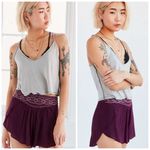 Urban Outfitters Ecote Embroidered Shorts NEW purple boho xs Photo 1
