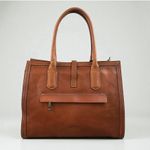 CAVALCANTI Italian Designer Leather Satchel Shoulder Bag Brown Luxury Timeless Photo 1