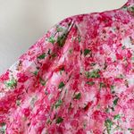 Vintage Inspired Pleated Floral Pink Lace Cottagecore Fairy Garden Barbie Chic Size L Photo 6