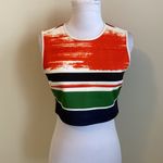 Clover Canyon  Striped Neoprene Crop Top Photo 1