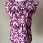 Duluth Trading Company Suit Up Swim Built In Bra Cap Sleeve Top Purple Size 8 Photo 0