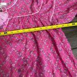Love Shack Fancy Hot Pink Prairie Cotton Peasant Blouse Floral Print Fuschia Berry Photo 9