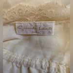 Givenchy Intimates Full Length Slit Nightgown Lace Trim Strappy Size Lg Ivory Photo 4